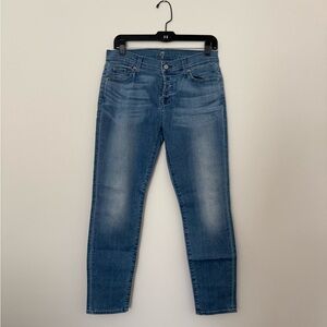 7 For All Mankind Women’s Josefina Blue Skinny Boyfriend Jeans Size 25